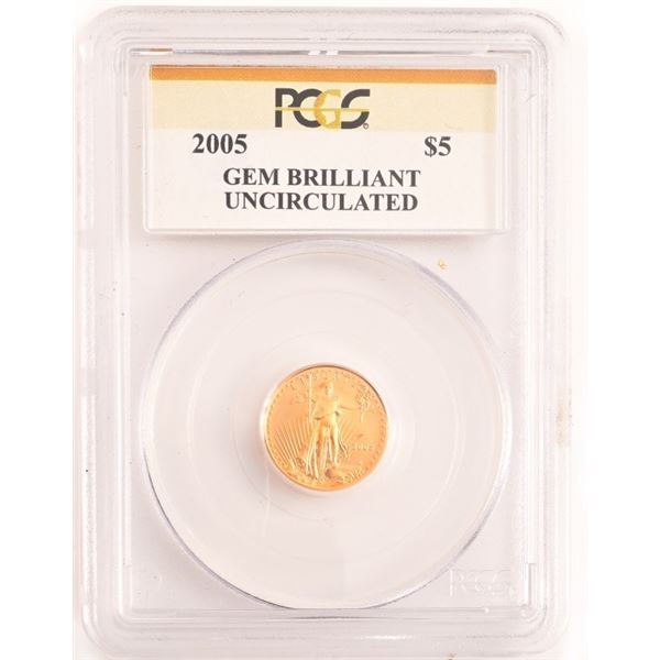 2005 Gold $5 Coin PCGS Gem Brilliant Uncirculated