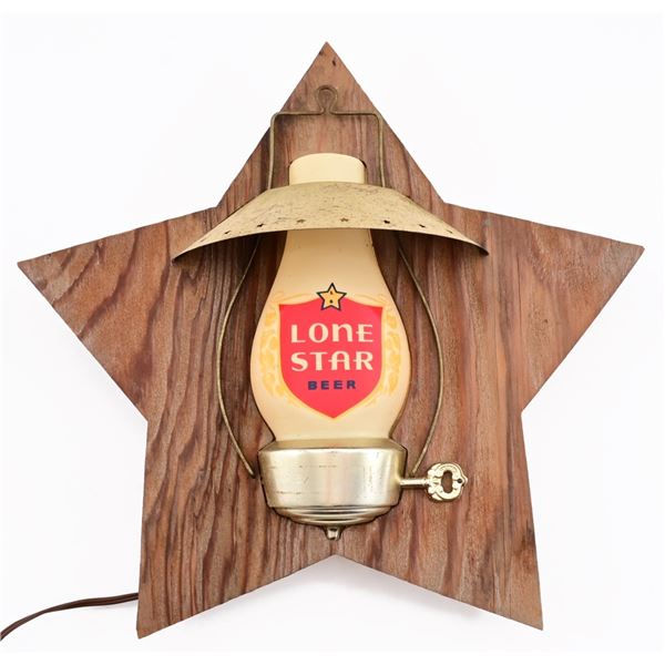 Lone Star Beer Lighted Sign With Lantern