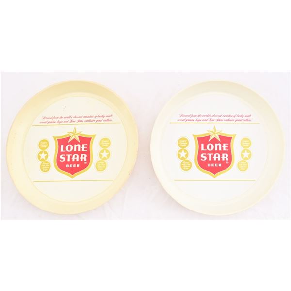 (2) Lone Star Beer Plastic Serving Trays