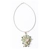 Image 1 : Turquoise Sterling Multi-Stone Pendant Necklace