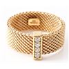 Image 1 : Tiffany & Co. 18K Gold Mesh Diamond Ring
