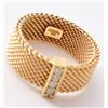 Image 2 : Tiffany & Co. 18K Gold Mesh Diamond Ring