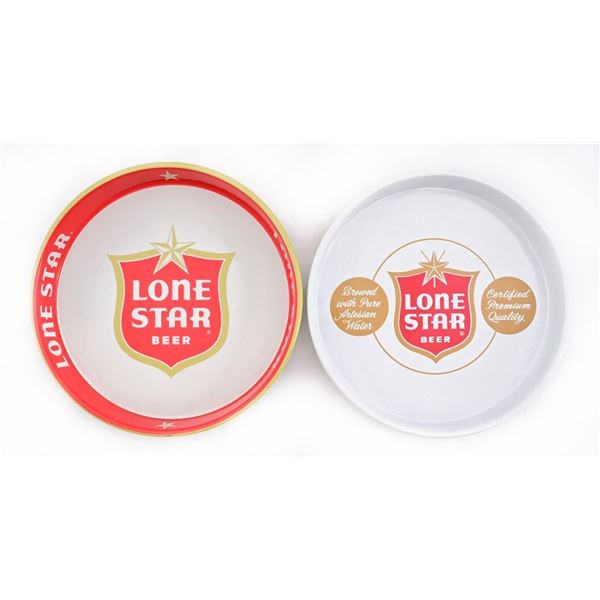 (2) Lone Star Beer Tin Serving Trays