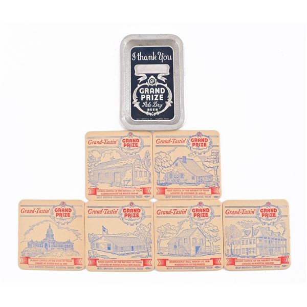 Grand Prize Beer Tip Tray and Coasters