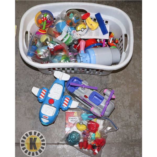 ESTATE LAUNDRY BASKET OF KIDS TOYS