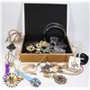 WOMENS JEWELRY BOOK BOX FULL OF ASSORTED JEWELRY