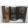Image 1 : THREE METAL WALL MOUNT CANDLE HOLDERS