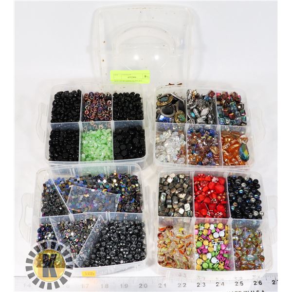 BOX OF BEADING SUPPLIES