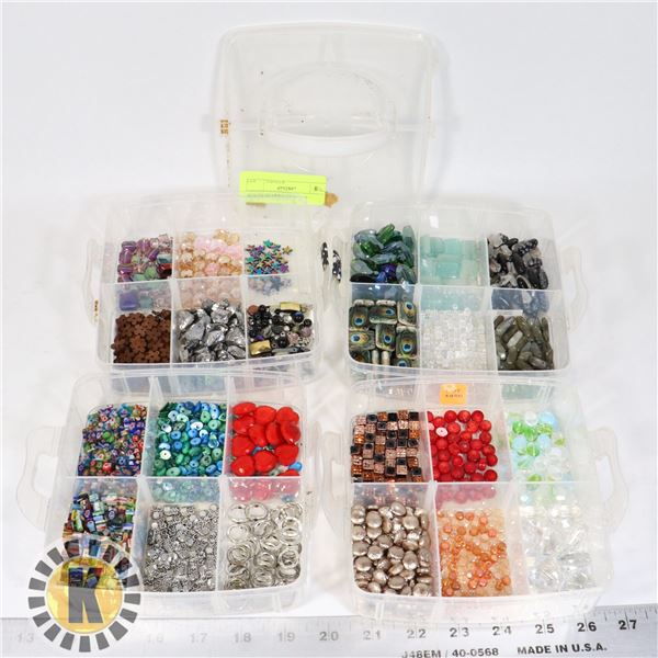 BOX OF BEADING SUPPLIES