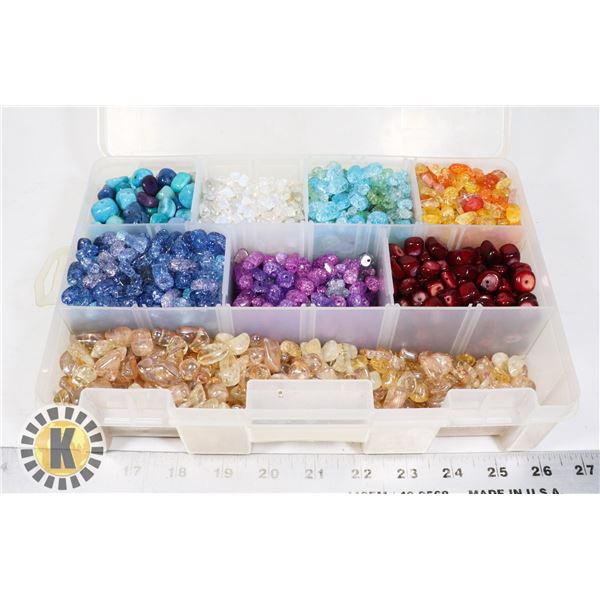 BOX OF BEADING SUPPLIES