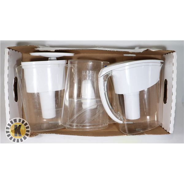 LOT OF THREE WATER PITCHERS