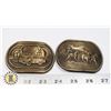 Image 1 : TWO GULF OIL BELT BUCKLES
