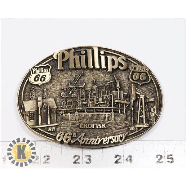 PHILLIPS 66TH ANNIVERSARY 1917-1983 BELT BUCKLE