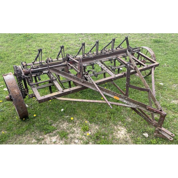 VINTAGE SPRING TOOTH CULTIVATOR ON STEEL WHEELS - 8 FOOT - Kidd Family ...