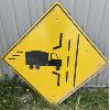 Image 1 : METAL ROAD SIGN - TRUCK ENTRANCE