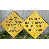 Image 1 : LOT OF 2 - METAL ROAD SIGNS - HORSE DRAWN 