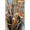 Image 2 : JOB LOT - GARDEN TOOLS INCLUDING AXES, FORK, RAKES, ETC 