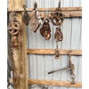 Image 1 : JOB LOT - CHAIN FALL, STEEL / WOOD PULLIES, COME-A-LONG