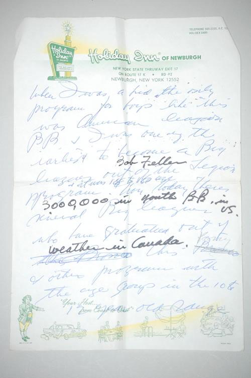 Handwritten Rough Draft TED WILLIAMS ROUGH DRAFT HANDWRITTEN SPEECH