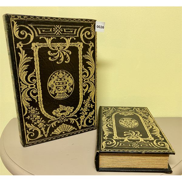 LOT OF 2 - SET OF FAUX BOOKS - SECRET COMPARMENTS