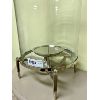 Image 2 : ELEVATED HURRICANE DESIGN CANDLE HOLDER W/ SILVER TRIM - 23 x 10 in 
