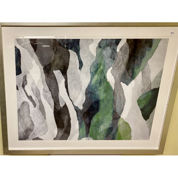 ABSTRACT ART - 'CLOVER' - 39 X 49 in FRAMED