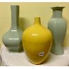 Image 1 : LOT OF 3 - OLD WORLD VASES - HEXAGON, BAULSTER & YELLOW JUG 