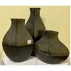 Image 1 : LOT OF 3 - TANGO TWO TONE VASES - CHARCOAL HUES
