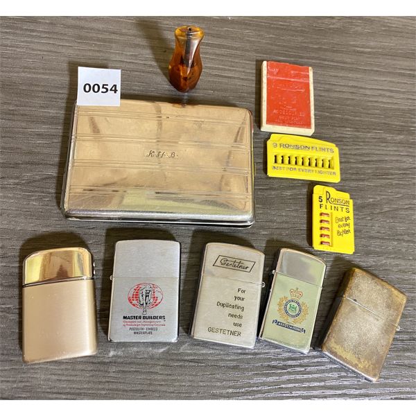 JOB LOT - LIGHTERS, CIGARETTE HOLDER, FLINTS, ETC