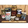 Image 1 : JOB LOT - MISC ADVERTISING TINS - INCL PIRATES GOLD HONEY TIN