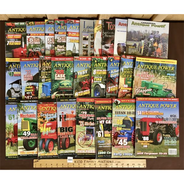 LOT OF 27 - ANTIQUE POWER TRACTOR MAGAZINES 