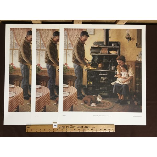 LOT OF 3 - LOREN ENTZ 'OUT OF THE WIND' - PRINTS - 20.5 x 24in