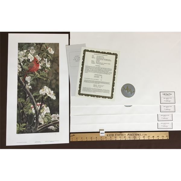 LOT OF 4 - ALAN SAKHAVARZ 'EARLY MORNING RAIN' - PRINTS - 12.5 x 23in