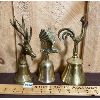 Image 1 : LOT OF 3 - BRASS BELLS - ANIMAL FIGURES