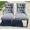 Image 1 : LOT OF 2 - SILVER GRAY CRUSHED VELVET OCCASSIONAL CHAIRS - AS NEW