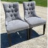 Image 2 : LOT OF 2 - SILVER GRAY CRUSHED VELVET OCCASSIONAL CHAIRS - AS NEW