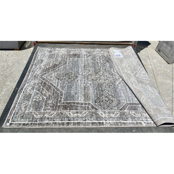 FREEMONT AREA RUG - POLYPROPYLENE - 5.3 X 7.7 FT - GREY TONES