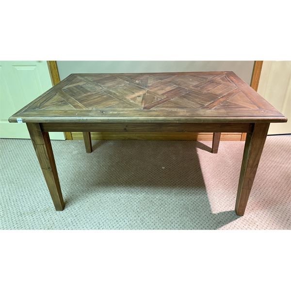 DINNING TABLE - DISTRESSED BARN BOARD FINISH - 36 X 55 in