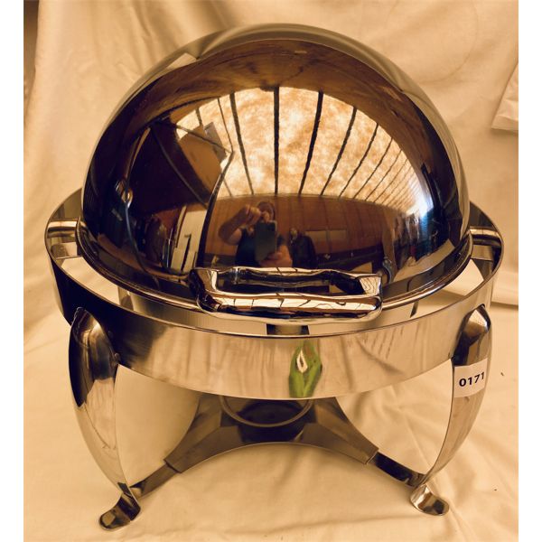STAINLESS CHAFFING DISH W/ FUEL - AS NEW CONDITION