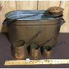 LOT OF 5 - COPPER PIECES - BOILER, BED WARMER, ETC.