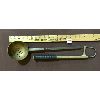 Image 1 : LOT OF 2 - BRASS PIECES - INCL EXTENDABLE GAFF HOOK