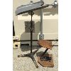 Image 3 : LOT OF 2 - WOODEN FOLDING STOOL AND METAL STAND