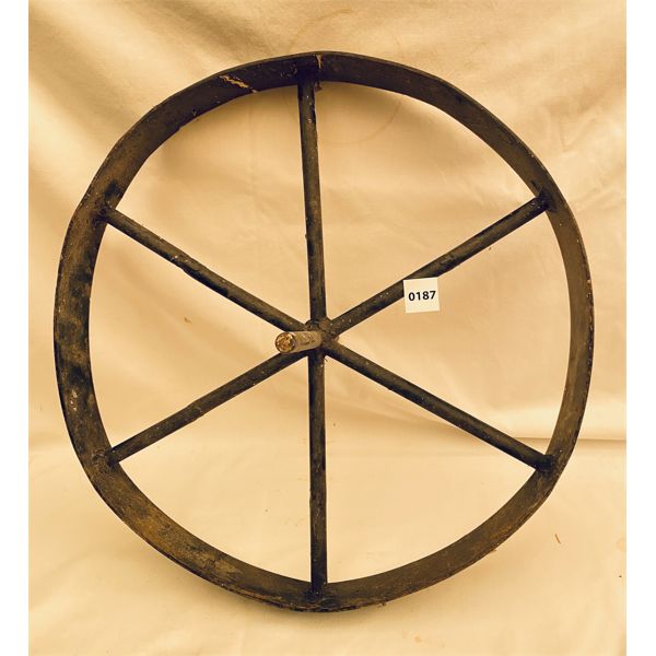 VINTAGE METAL WHEEL - 16 in