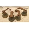 LOT OF 4 - ANTIQUE BELLS W/ CLAPPERS - 4 in DIAMETER