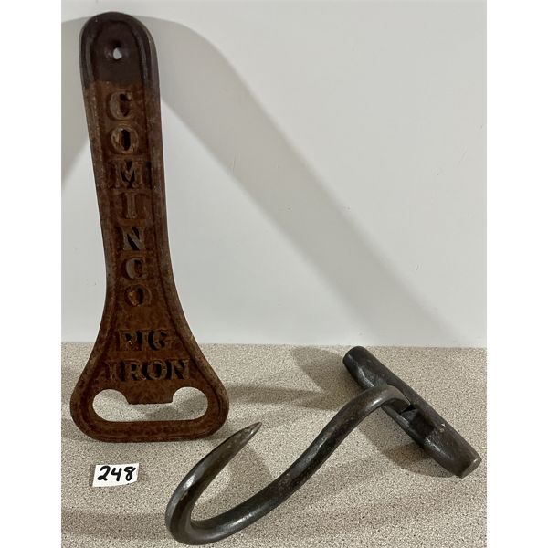 LOT OF 2 - BALE HOOK & DECO BOTTLE OPENER