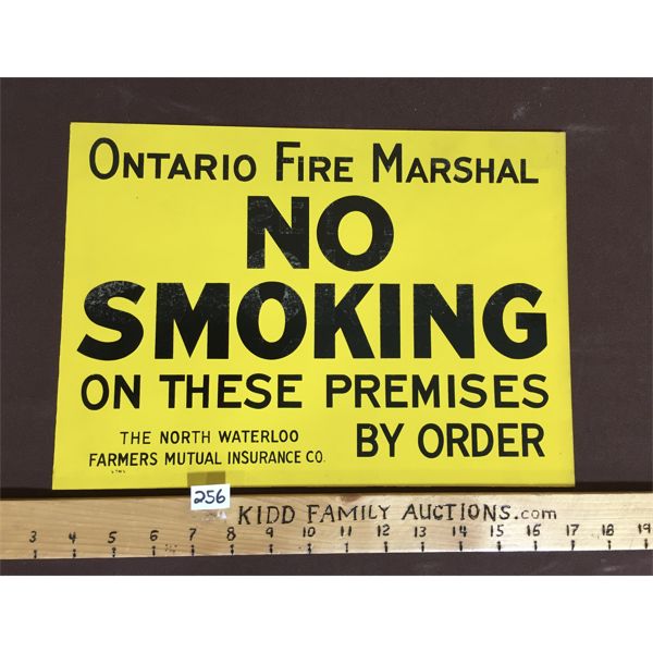 ONTARIO FIRE MARSHAL NO SMOKING SST SIGN - 10 x 14in