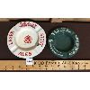 Image 1 : LOT OF 2 - PORCELAIN ASHTRAYS - LABATT'S AND V-LOK SERVICE STATIONS
