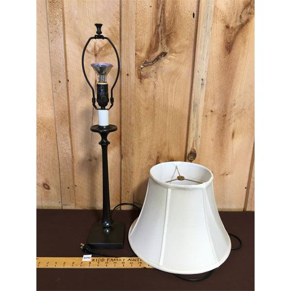 METAL CANDLESTICK STYLE TABLE LAMP - 28in TALL