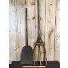 Image 1 : LOT OF 2 - PRIMITIVE WOODEN GRAIN SHOVEL AND HAY FORK