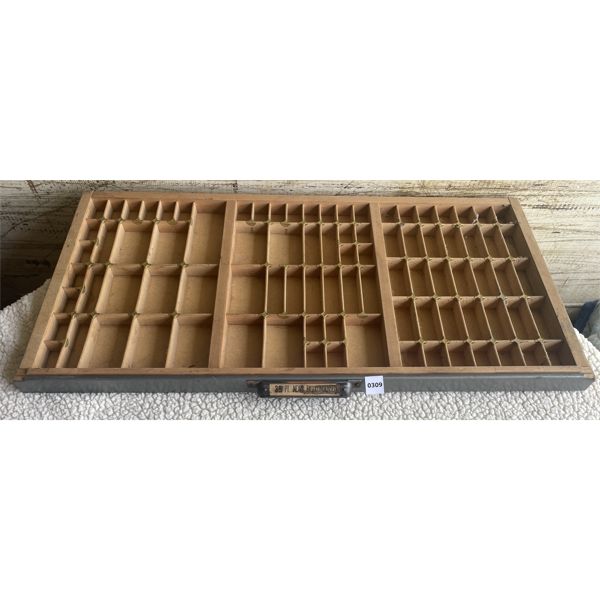 ANTIQUE TYPE SETTERS TRAY - 16 X 32 in